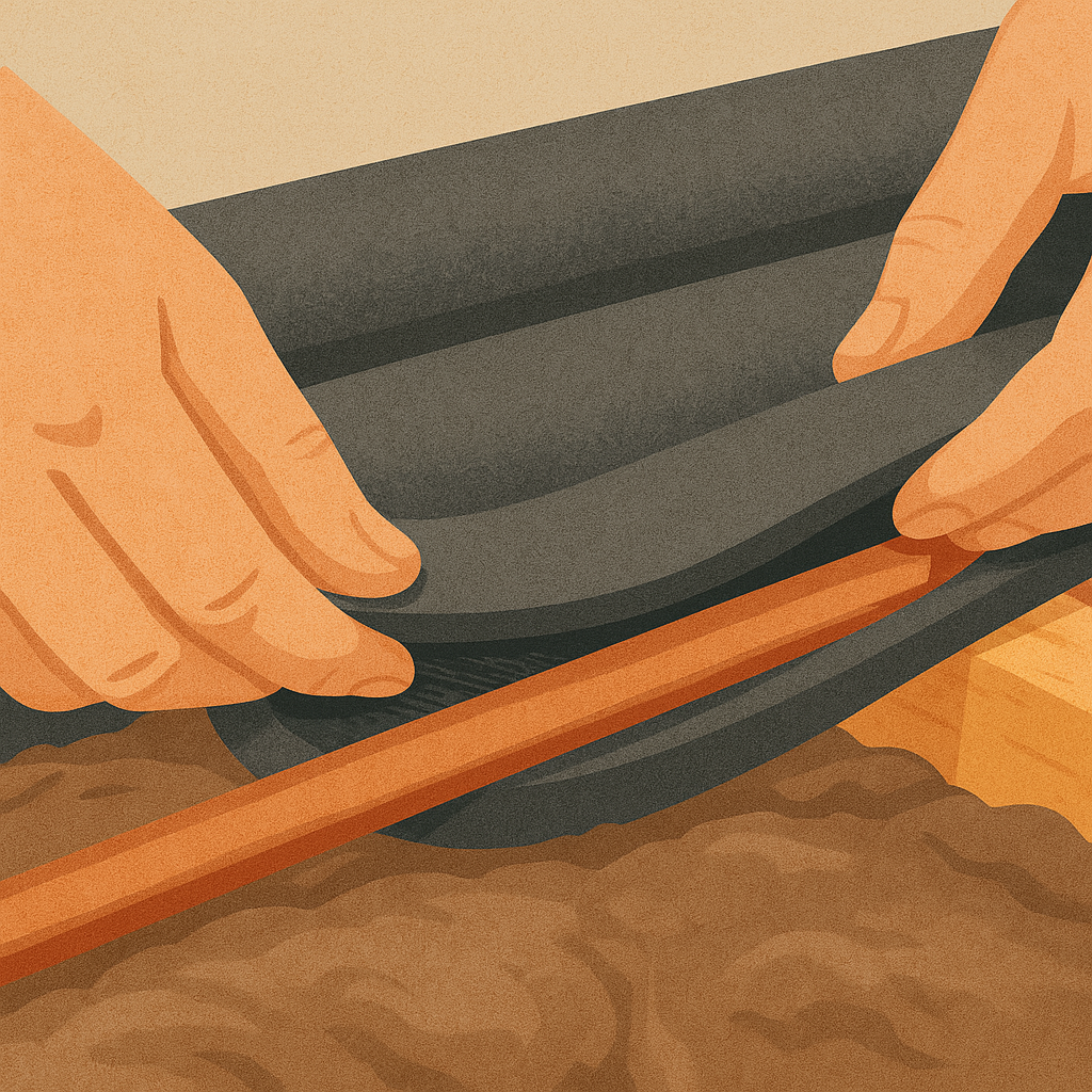 Insulating copper pipe with foam lagging